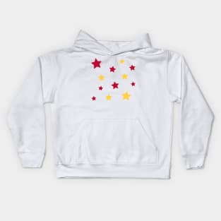 Crimson and Gold Gameday Stars- Ferris State Colors Kids Hoodie